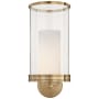 Visual Comfort Modern 13" Tall Bathroom Sconce Natural Brass