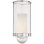 Visual Comfort Modern 13" Tall Bathroom Sconce Polished Nickel