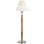 Visual Comfort Dalfern 27" Tall Accent Desk Lamp Waxed Bamboo / Polished Nickel / White Parchment