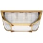 Visual Comfort Perry 2 Light 14" Wide Flush Mount Bowl Ceiling Fixture Natural Brass