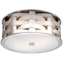 Visual Comfort Ella 2 Light 14" Wide Flush Mount Drum Ceiling Fixture Polished Nickel