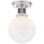 Visual Comfort McCarren 8" Wide Semi-Flush Globe Ceiling Fixture Polished Nickel