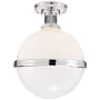 Visual Comfort McCarren 16" Wide Semi-Flush Globe Ceiling Fixture Polished Nickel