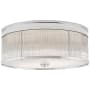 Visual Comfort Allen 3 Light 18" Wide Flush Mount Drum Ceiling Fixture Polished Nickel