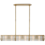 Visual Comfort Allen 6 Light 48" Wide Linear Pendant Natural Brass