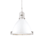 Visual Comfort Fulton 17" Wide Pendant Polished Nickel / White