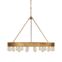 Visual Comfort Roark 20 Light 40" Wide Ring Chandelier Natural Brass