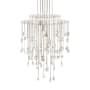 Visual Comfort Hailee 6 Light 32" Wide Crystal Waterfall Chandelier Polished Nickel / Plaster White