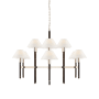 Visual Comfort Radford 12 Light 41" Wide Chandelier Polished Nickel / Black Ebony