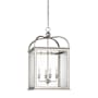 Visual Comfort Rhoades 4 Light 25" Wide Taper Candle Style Chandelier Polished Nickel / Clear Glass