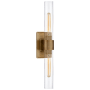 Visual Comfort Presidio 2 Light 5" Wide Bath Bar Hand-Rubbed Antique Brass