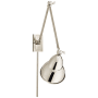 Visual Comfort French Library 5-3/4" Wide Plug-In Wall Sconce Polished Nickel