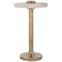 Visual Comfort Aran, Callaway 9" Tall Cordless LED Torchiere Table Lamp Hand-Rubbed Antique Brass / Alabaster