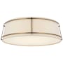 Visual Comfort Callaway 23" Wide LED Flush Mount Drum Ceiling Fixture Hand-Rubbed Antique Brass / Linen / Frosted