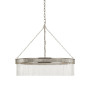 Visual Comfort Menil 34" Wide LED Crystal Drum Chandelier Polished Nickel