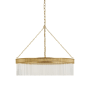 Visual Comfort Menil 34" Wide LED Crystal Drum Chandelier Soft Brass