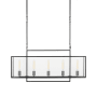 Visual Comfort Halle 5 Light 41" Wide Linear Chandelier Aged Iron