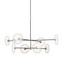 Visual Comfort Calvino 42" Wide LED Abstract Chandelier Aged Iron / Hand-Rubbed Antique Brass