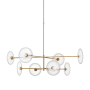 Visual Comfort Calvino 42" Wide LED Abstract Chandelier Hand-Rubbed Antique Brass