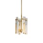 Visual Comfort Malik 12" Wide LED Crystal Chandelier Hand-Rubbed Antique Brass