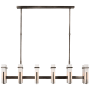 Visual Comfort Malik 55" Wide LED Linear Chandelier Bronze