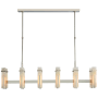 Visual Comfort Malik 55" Wide LED Linear Chandelier Polished Nickel