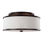 Visual Comfort Studio 3 Light 20" Wide Semi-Flush Drum Ceiling Fixture Oil Rubbed Bronze