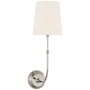 Visual Comfort Wyatt 20" Tall Wall Sconce Polished Nickel / Linen
