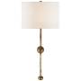 Visual Comfort Carey 31" High Wall Sconce with Linen Shade Gilded Iron