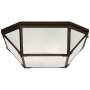 Visual Comfort Morris 4 Light 20" Wide Flush Mount Bowl Ceiling Fixture Antique Zinc