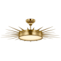 Visual Comfort Soleil 36" Wide LED Semi-Flush Ceiling Fixture Hand-Rubbed Antique Brass / White Glass