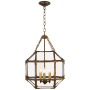 Visual Comfort Morris 13" Pendant Light by Suzanne Kasler Gilded Iron