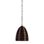 Visual Comfort Emerson 14" Wide Pendant Bronze / Espresso Rattan