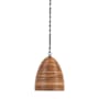 Visual Comfort Emerson 14" Wide Pendant Bronze / Natural Rattan