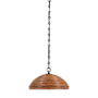 Visual Comfort Emerson 16" Wide Pendant Bronze / Natural Rattan