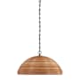 Visual Comfort Emerson 23" Wide Pendant Bronze / Natural Rattan