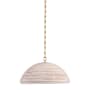Visual Comfort Emerson 23" Wide Pendant Hand-Rubbed Antique Brass / Ash Rattan
