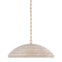 Visual Comfort Emerson 30" Wide Pendant Hand-Rubbed Antique Brass / Ash Rattan