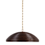 Visual Comfort Emerson 30" Wide Pendant Hand-Rubbed Antique Brass / Espresso Rattan