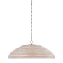 Visual Comfort Emerson 30" Wide Pendant Polished Nickel / Ash Rattan