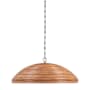 Visual Comfort Emerson 30" Wide Pendant Polished Nickel / Natural Rattan