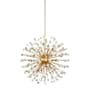 Visual Comfort Lys 18 Light 42" Wide Abstract Sputnik Chandelier Hand-Rubbed Antique Brass / Alabaster