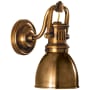 Visual Comfort Yoke 10-1/4" High Wall Sconce with Metal Shade Hand Rubbed Antique Brass