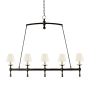 Visual Comfort Classic 5 Light 45" Wide Linear Chandelier Bronze