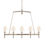 Visual Comfort Classic 5 Light 45" Wide Linear Chandelier Polished Nickel