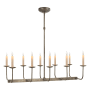 Visual Comfort Linear 35" Linear Chandelier by E. F. Chapman Antique Nickel