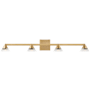 Visual Comfort Midrand 4 Light 6" Wide LED Vanity Light Hand-Rubbed Antique Brass