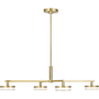 Visual Comfort Khan 45" Wide LED Chandelier with Clear Glass Shades Burnished Brass