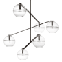 Visual Comfort Lowing 6 Light 49" Wide Chandelier Blackened Forged
