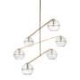 Visual Comfort Lowing 6 Light 49" Wide Chandelier Polished Antique Brass